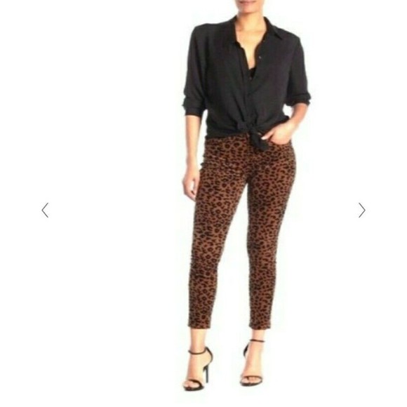 NWT Blank NYC The bond Leopard cordoroy Skinny Jeans pants Women's Size 25 - Picture 1 of 4